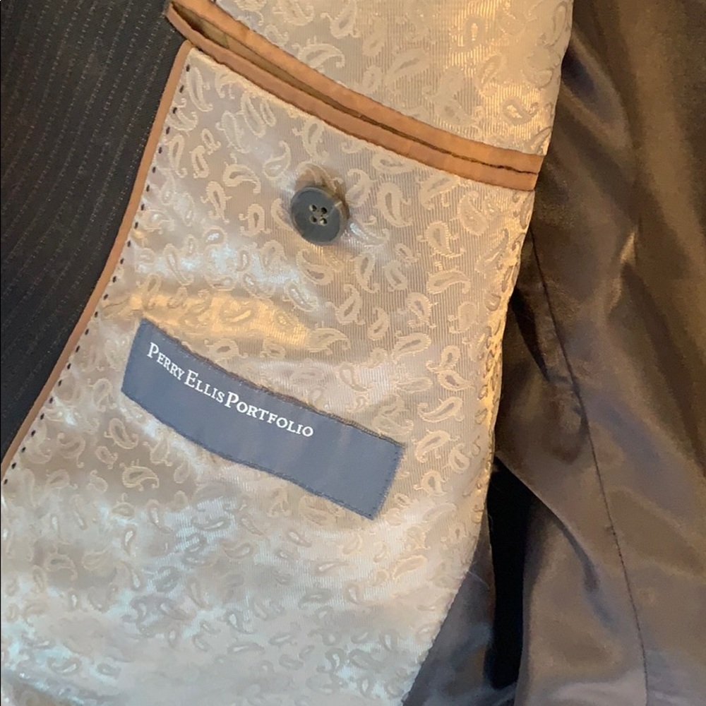 Perry Ellis Pinstripe Suit Jacket